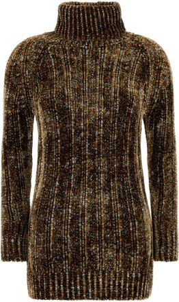Dries Van Noten Multicolor Knitted Turtle Neck Sweater