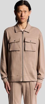 Lyle & Scott Lyle And Scott Mens Heavyweight Jersey Overshirt - Cream - Size: 38/Regular