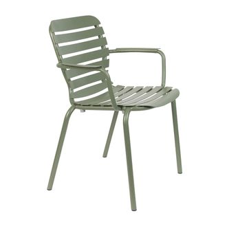 Zuiver Vondel Gartenstuhl mit Armlehnen, gr&uuml;n