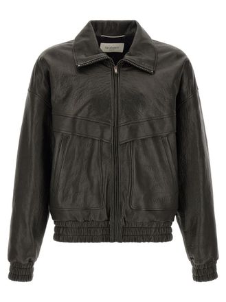 Saint Laurent Black Shirt Collar Jacket