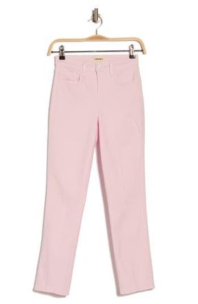 L'agence Alexia High Waist Crop Cigarette Jeans in Lilac Snow/White Contrast at Nordstrom Rack, Size 30