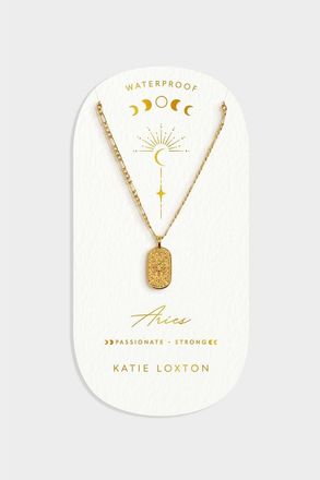 Katie Loxton Aries Waterproof Gold Zodiac Necklace at Nordstrom