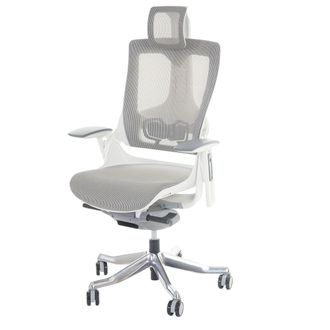 Hhg Hhg - Nunca Usado] Silla De Oficina Merryfair Wau 2, Silla De Escritorio Silla Giratoria, Tapizada/malla, Ergon&oacute;mica, Blanco-gris