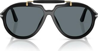 Persol Sunglasses, unisex, Black, Size: 57 MM Po0202S Full Rim Sunglasses