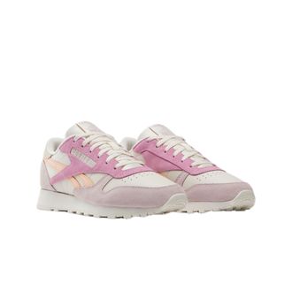 Reebok Womens Classic Leather Sneaker, Bone/Peach Glow/Ashen Lilac, 6 UK