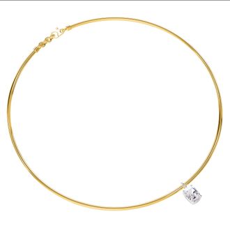 Diamond2Deal 14k Yellow Gold 2 Ct Radiant Cut Lab Grown Diamond Pendant Necklace 18 VVS-VS, E-F