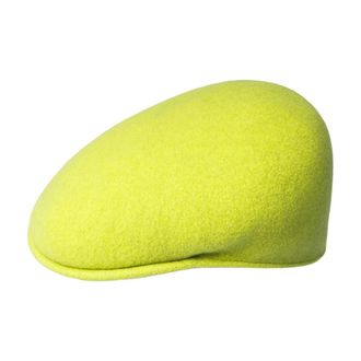 Kangol Hats, female, Green, Size: L Yellow Wool Cap Iconic Style