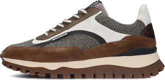 Floris Van Bommel Schoenen, Heren, Bruin, 43 1/3 EU, Wol, Chunky Sole Low Top Sneakers