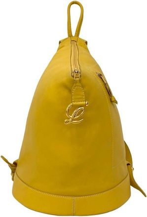 Loewe Yellow Leather Backpack Pouch (Pre-Owned)