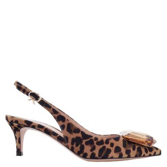 Gianvito Rossi Jaipur 55 Leopard Print Pumps, Brand Size 35 ( US Size 5 )
