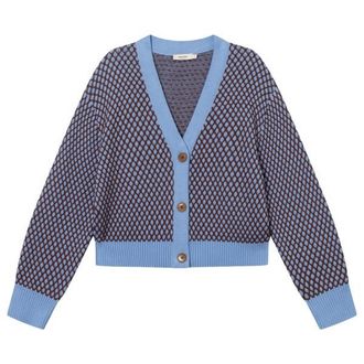 Dedicated Cardigan Kanan Bubble Knit Cardigan f&uuml;r Damen | blau/grau