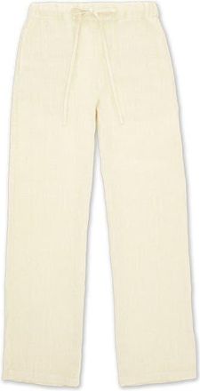 Fortela Jaleh Drawstring Linen Trousers in Milk at Nordstrom, Size 40 Eu