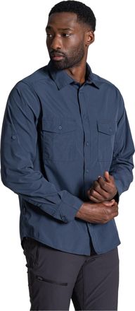 Craghoppers Heren Kiwi II shirt met lange mouwen (Omberblauw)