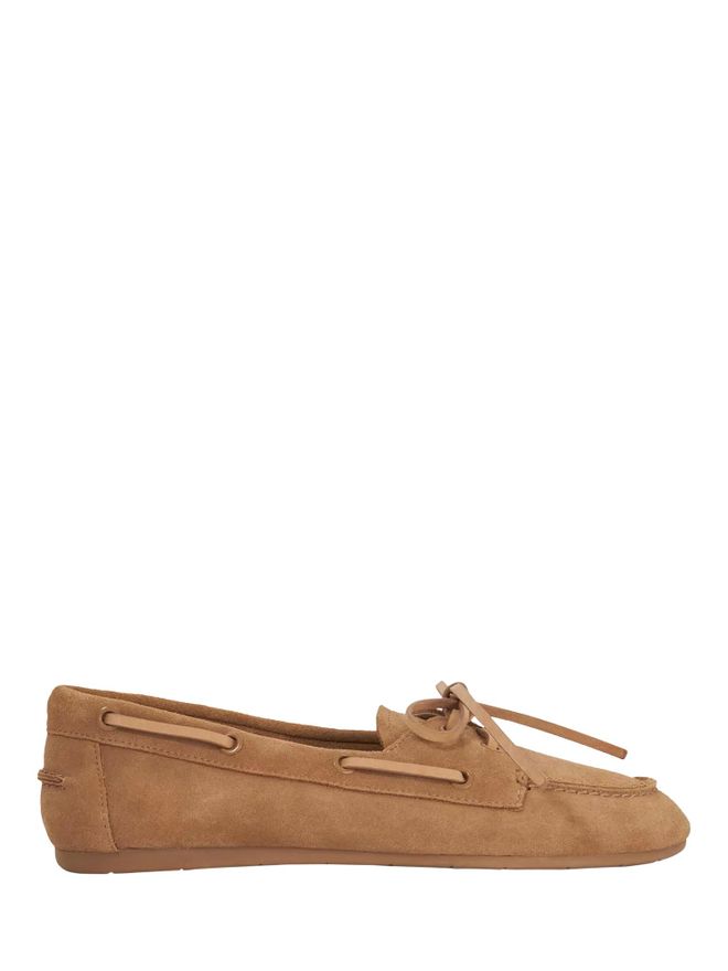 Gala Suede Boat Shoes, Tan