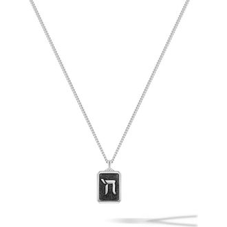 Vincero Mens Chai Pendant Necklace in Silver at Nordstrom, Size 21