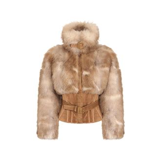 Elisabetta Franchi Fur-effect Bustier Jacket
