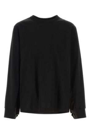 sacai Black Crew Neck T-Shirt