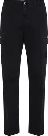 Stone Island Slim-fit Broek - Heren - Slim Fit Broeken - Zwart - W36 - Katoen - Broeken