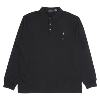 Polo Ralph Lauren Polo Shirts, male, Black, Size: S Long Sleeve Polo Shirt