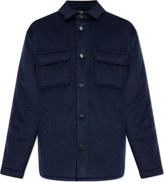 Etro Kasjmier ge&iuml;soleerde jas - Heren - Zomerjassen - Blauw - XL - Leer - Jassen