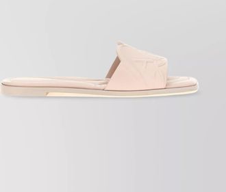 Alexander McQueen square toe flat sole open sandals