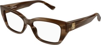 Balenciaga Rechthoekige Bril - Dames - Brillen - Bruin - 55 MM - Accessoires