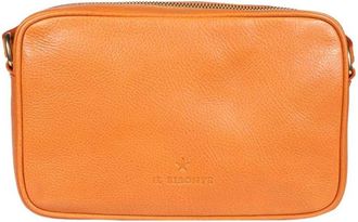 IL BISONTE Stijlvolle leren crossbodytas - Dames - Schoudertassen - Oranje - ONE Size - Tassen