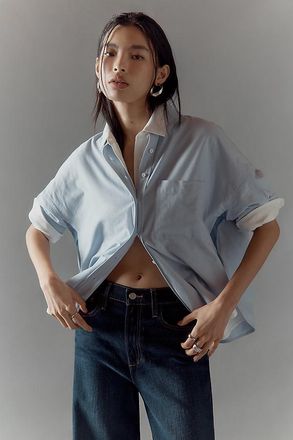 Maeve The Mabel Boxy Oxford Shirt by Maeve Top