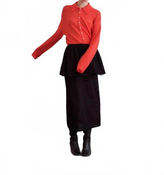 Rus Bikou Polo Sweater In Chilli Pepper