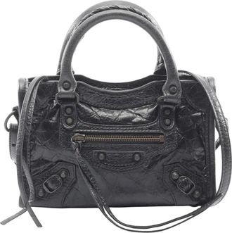 Balenciaga Borsa a tracolla Le City nano in pelle di vitello 2010-2025 - Nero