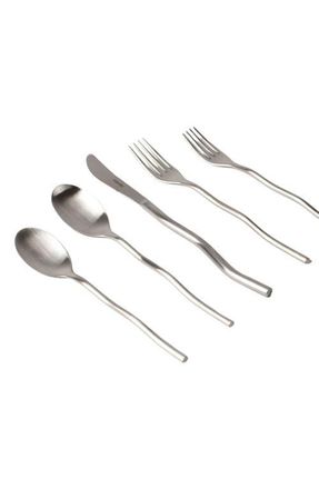 Misette Squiggle 5-Piece Flatware Set in Matte Silver at Nordstrom