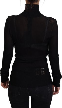 Dolce & Gabbana Black Turtleneck Slim Fit Pullover Womens Sweater (Pre-Owned)