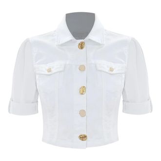 Kocca Dames, Jassen, Wit, Maat: XL Denim