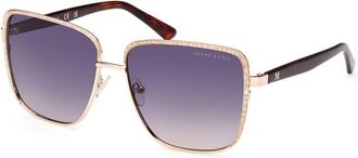 Guess GM0825 32W Womens Sunglasses Gold Size 60