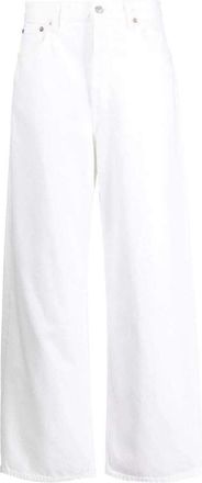 A Gold E Organic-Cotton Wide-Leg Denim Trousers