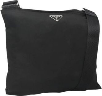 Prada Pre-owned Cross Body Bags, female, Black, Size: ONE SIZE Pre-owned Nylon prada-bags