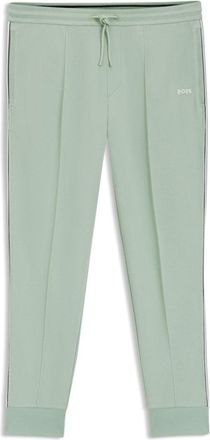 BOSS Piping-detail tracksuit bottoms in a cotton blend