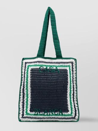 Casablanca crochet tote bag with two flat handles