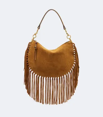 Isabel Marant Oskan Small fringed suede shoulder bag