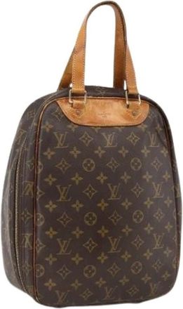 Louis Vuitton Pre-owned Monogram Canvas Handtas - Dames - Vintage Handtas - Bruin - ONE Size - Leer - Vintage
