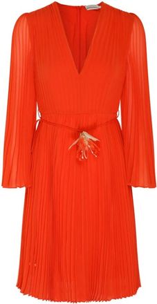Zimmermann Sunray Pleated Minidress - Dames - Korte kleedjes - Rood - XS - Polyester - Kleedjes