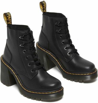 Dr. Martens sendal leren boots met veters en hak Jesy