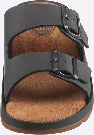 Franken Schuhe Pantolette FRANKEN-SCHUHE, Herren, Gr. 40, schwarz, Lederimitat, Schuhe Pantolette