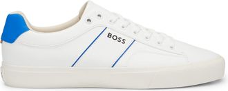 HUGO BOSS Mens Aiden_tenn_flpp Trainer Open White - Size UK 11