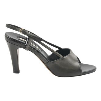 Miu Miu Schoenen, Dames, Zwart, 36 EU, Sandaletten met hoge hak