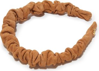 Lele Sadoughi Jessie Suede Headband in Buff 700 at Nordstrom
