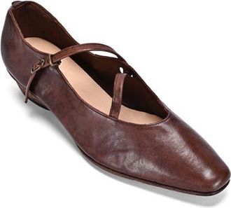 OLD TREND Ribbon Genuine Leather Elegant Strap Mary Jane Heel in Coffee at Nordstrom, Size 7.5