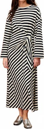 FRNCH Fenouil Stripe Maxi Dress In Black