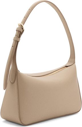 Mango Faux Leather Shoulder Bag in Beige at Nordstrom