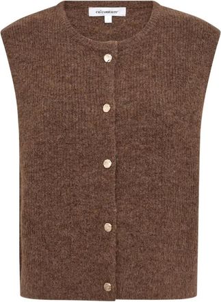 Co'Couture Prenda de punto sin mangas - Knitwear - Mujer - Marr&oacute;n - XS